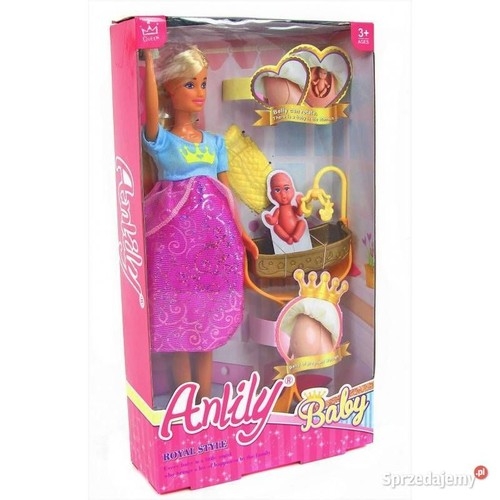 Lalka w ciąży 30 cm z akcesoriami