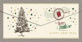 Koperta Boże Narodzenie Choinka nude