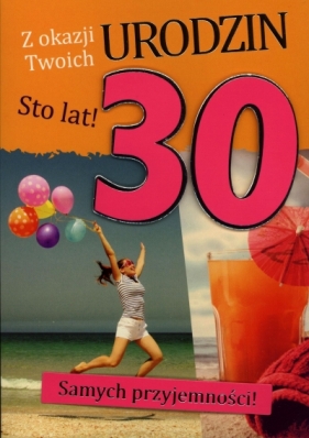 Karnet 30 Urodziny B6 mix wzorów GM-352