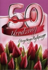 Karnet 50 Urodziny B6 cyfry dla dorosłych