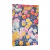 Kalendarz Paperblanks 2026 Monet’s Chrysanthemums HOR Mini twarda okładka