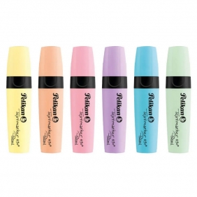Zakreślacze Pelikan 490, 6 kolorów - Pastel (817325)