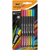 Cienkopisy BIC Intensity Fine, 6 kolorów - Rainbow (950444)