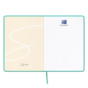 Notatnik Oxford Signature A5/104k kropki - turkusowy