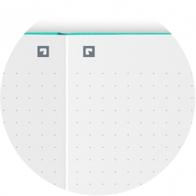 Notatnik Oxford Signature A5/104k kropki - turkusowy