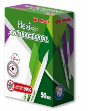 Długopis Flexi Trio Jet Antibacterial niebieski (50 szt.)