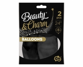 Balony Beauty&Charm pastelowe czarne 2szt