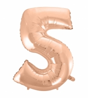 Balon foliowy Godan różowo-złoty cyfra 5 45 cali 45cal (hs-c45rz5)