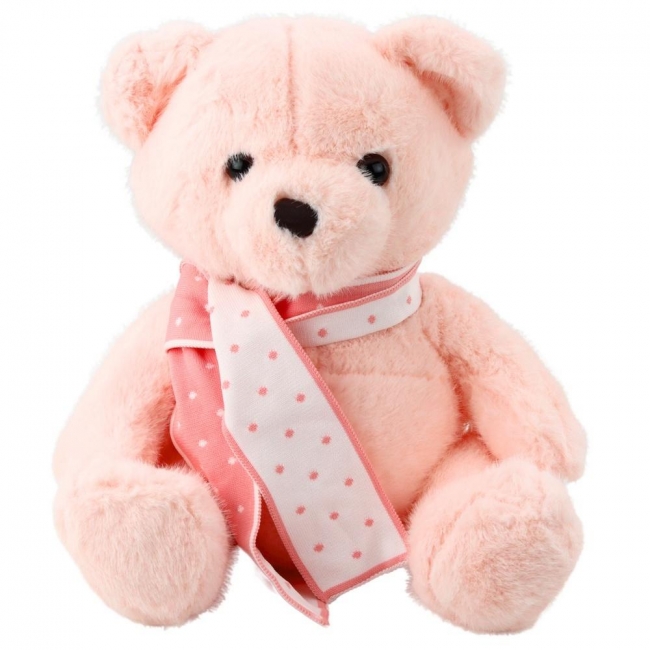 <img src='https://webimage.pl/pics/329/8/d5905991048329.jpg' style='height:440px' /> Pluszowa maskotka miś z szalikiem różowy 35 cm