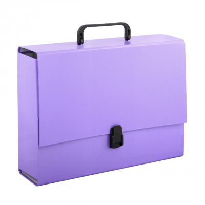 Teczka z rączką A4 10 cm Penmate mix kolorów fioletowy jasny-ciemny