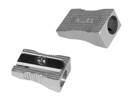 <img src='https://webimage.pl/pics/330/0/d771335.jpg' style='height:440px' /> Temperówka Milan aluminiowa pojedyńcza ścięta 20 sztuk