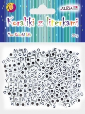 Koraliki plastikowe z literkami 6x6mm 25g