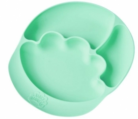 Talerz silikonowy z przyssawką zielony