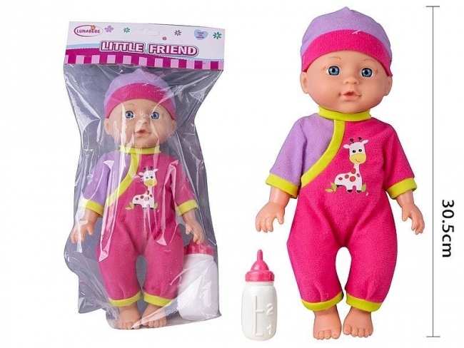 Lalka bobas z butelką 30cm