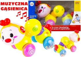 Wesoła grająca grzechotka gąsienica dla maluszka