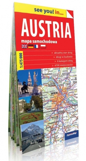 Austria see you! in... Mapa samochodowa 1:475 000