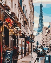 Malowanie po numerach - Paryż za rogiem 40x50cm
