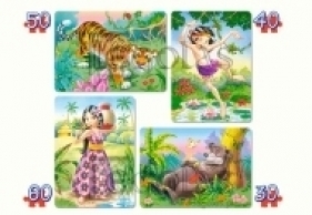 Puzzle x 4 - Księga dżungli CASTOR (04331)
