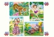 Puzzle x 4 - Księga dżungli CASTOR (04331)