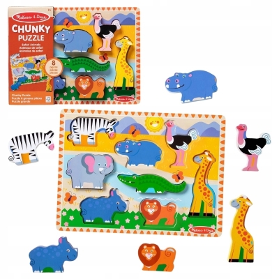 Mellisa&Doug Drewniane puzzle Zwierzęta Safari