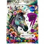 Zestaw mazaków dwustronnych, 12 szt