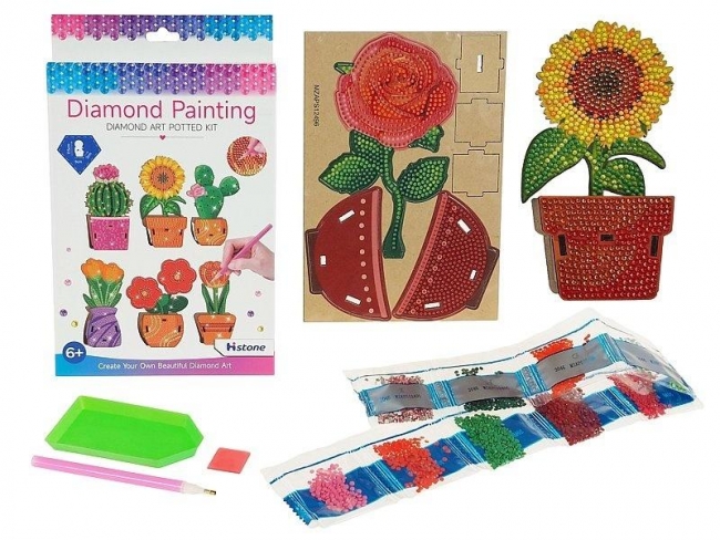 Mozaika diamentowa - kwiaty MIX