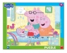 Puzzle ramkowe Świnka Peppa Rodzina 40el