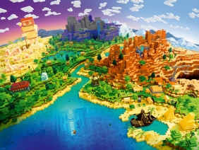 Ravensburger, Puzzle 1500: World of Minecraft (12000433)