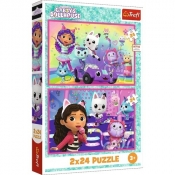Puzzle Koci Domek Gabi Zabawy z Gabby 2x24