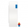Biały piórnik z niebieskim klockiem i minifigurką LEGO® (bez wyposażenia)