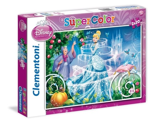 Puzzle SuperColor 2x20 Kopciuszek (24733)