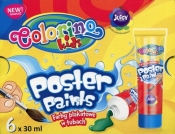 Farby plakatowe w tubach Colorino Kids, 6 kolorów 30 ml (57332PTR)