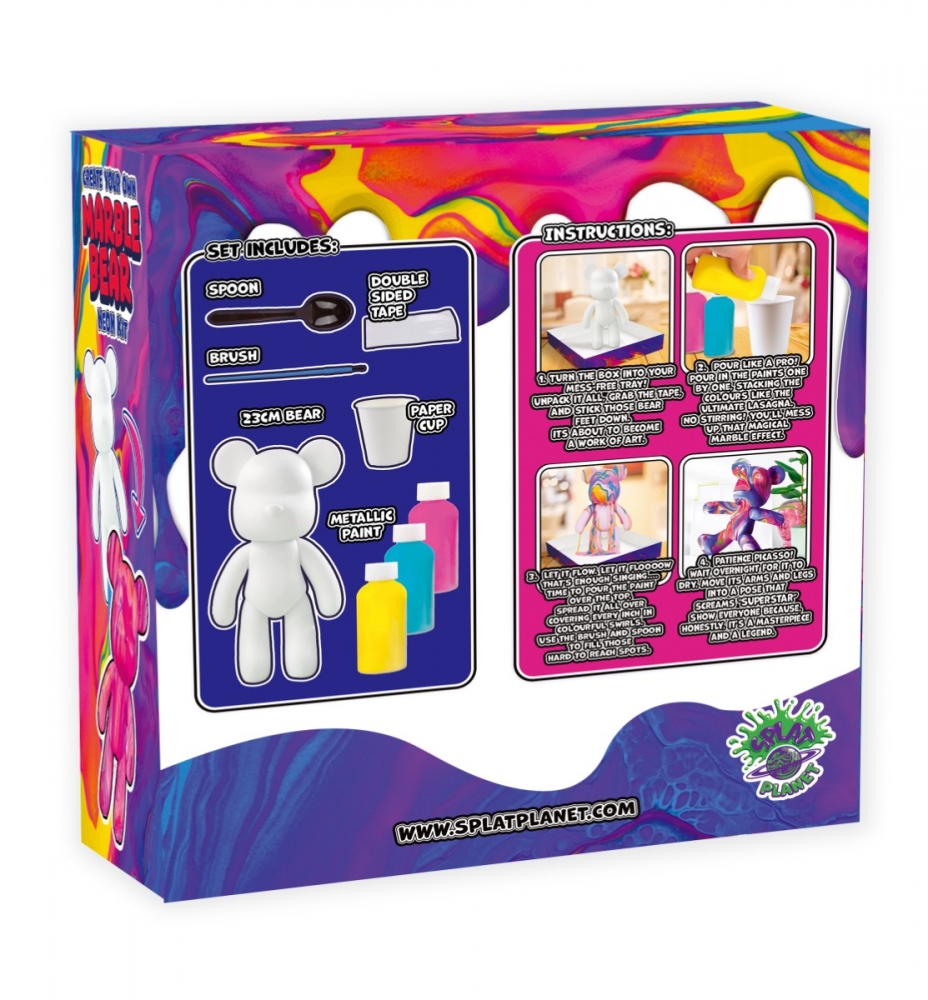 Zestaw do tworzenia kolorowego misia - neonowy