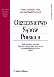 Orzecznictwo Sądów Polskich 6/2022 - Praca zbiorowa