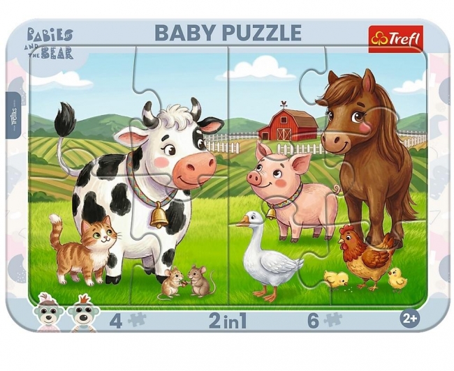 Puzzle ramkowe Wesoły dzień Bobasków TREFL