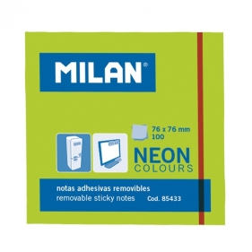 Karteczki samoprzylepne Milan Neon, zielone (85433)