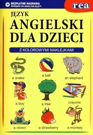 Język angielski dla dzieci z kolorowymi naklejkami