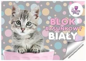 Blok rysunkowy biały A4 20 kartek Sweet Pets Kot