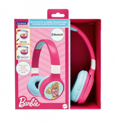 <img src='https://webimage.pl/pics/333/8/d3380743098333.jpg' style='height:440px' /> Słuchawki 2w1 Barbie bluetooth Lexibook HPBT010BB