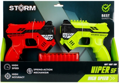 Pistolet na strzałki z akcesoriami 20 cm 2 szt.