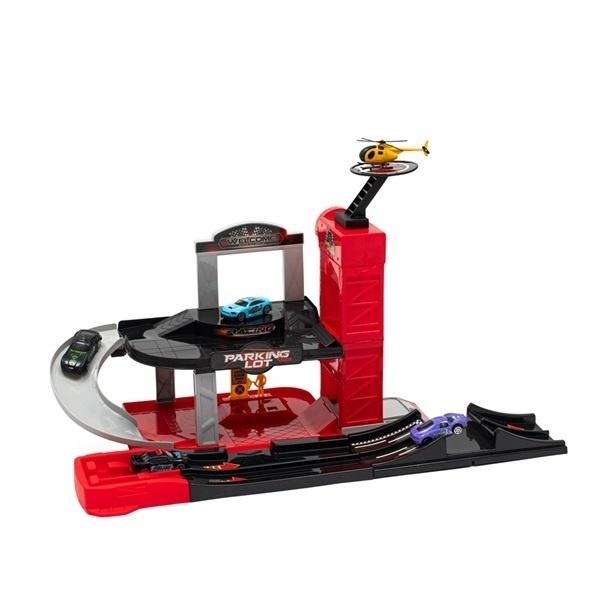 Garaż dla dzieci z helikopterem