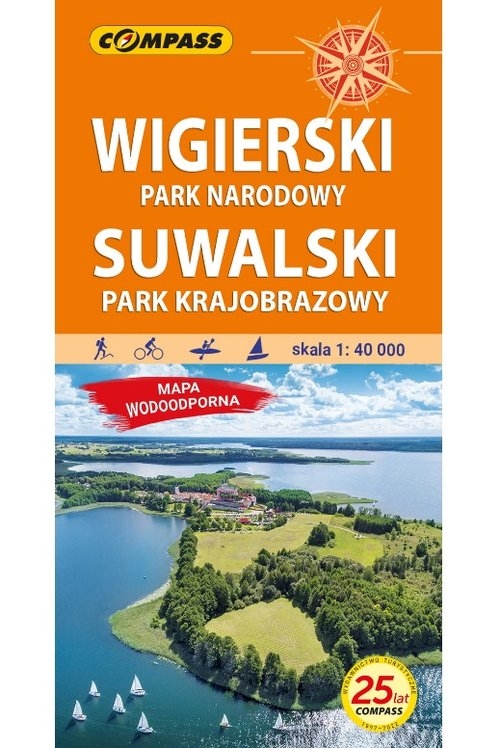 Wigierski Park Narodowy, Suwalski Park Krajobrazowy. Mapa turystyczna w skali 1:40 000 (wersja wodoodporna)