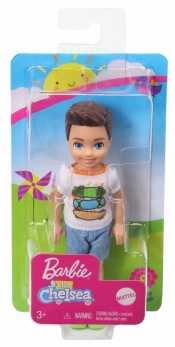 Mała lalka Chłopiec Barbie Chelsea i przyjaciele Koszulka deskorolki/Brązowe włosy (DWJ33/GHV64)