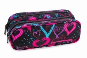 CoolPack - Clever - Saszetka podwójna - drawing hearts (B65038)