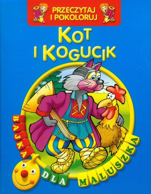 Kot i kogucik Przeczytaj i pokoloruj