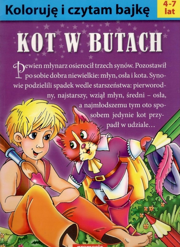 Koloruję i czytam bajkę. Kot w butach