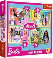 Puzzle 4w1: W świecie Barbie (34333)