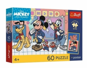 Puzzle 60 Disney Mysia ekipa + plakat TREFL