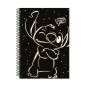 Kołobrulion B5 Disney Gold Stitch plastikowa spirala 100 kartek