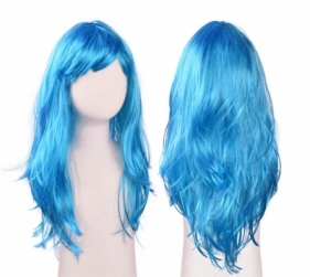 Peruka długowłosa niebieska